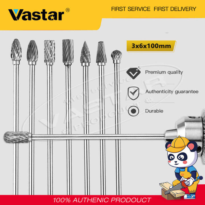 vastar-3-6-100มม-ก้านคาร์ไบด์ทังก์สเตนเครื่องตัดมิลลิ่งสว่าน-burr-เพชรคู่ตัดเครื่องเจียร์แกนเครื่องมือไฟฟ้า