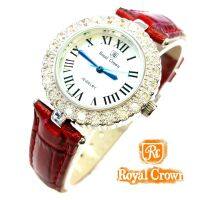 Royal Crown นาฬิกาข้อมือผู้หญิง สายหนัง รุ่น 6305-LE Red