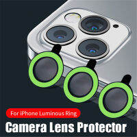 1 pcs Noctilucent Integrated Ring Lens Glass For iPhone 14 13 12 11 Pro Max Lens Screen Protector