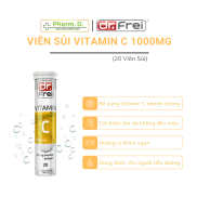 Viên Sủi Dr. Frei Bổ Sung Vitamin C 1000mg  Hộp 20 Viên