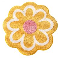 Non Bath Mat for Bathroom,Absorbent Bath Rug Bathmat,Cute Flower Shaped Bathroom Rug Shower Rug,Bathroom Mat