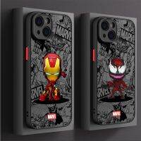 เคสซูเปอร์ฮีโร่มาร์เวล Lembut,Sarung HP Keras Lucu สำหรับ XS X 13 Pro Max XR 12 Mini 14 Plus 7 6S Plus 8 SE 11 14 Pro Max 13