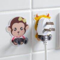 1Pc Self-adhesive Cartoon Animal Hook Bracket/Wall Mounted Sucker Strength Power Cord Plug Rack Holder/Hanger For Kitchen Bathroom Glass