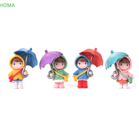 ?【Lowest price】HOMA ตุ๊กตาเด็กผู้หญิงร่มน่ารักขนาดเล็ก1ชิ้นรูปปั้นสวนนางฟ้าทำมือ