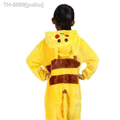 ✢∏■ yuihu Pijama infantil de flanela animal panda kigurumi com capuz macio quente pinguim tigre pijamas para meninos e meninas inverno