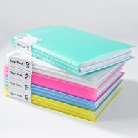 【hot】 40/80/100 Pages Plastic Budget Binder File Folders Documents Booklet Leaflet Student  Office Desk Supplies Organizer