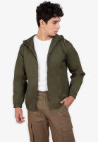 Zalora Basics - Classic Cotton Hooded Jacket