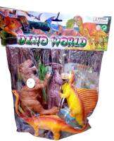 share ของเล่น Dino World ชุด 4 สายพันธุ์ brontosaurus,different-toothsaurus,tyranno-saurusrex,parasauro-lophus