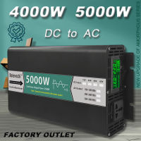 ERTU อินเวอร์เตอร์เพียวไซน์เวฟ12V 24V 48V DC เป็น AC 110V 220V 4000W 5000W หม้อแปลงแรงดันไฟฟ้าแบบพกพาแปลงพลังงานแสงอาทิตย์อินเวอร์เตอร์ LED