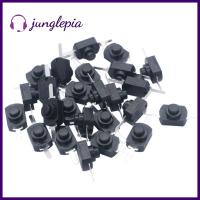 JUNGLEPIA 50ชิ้นสีดำสวิตช์เปิด/ปิดมินิ DC 30V 1A Self-Lock ไมโครติดตั้งง่ายปุ่มกดเต้าเสียบสวิตช์ผนัง