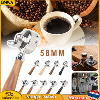 BMWA 58 มม. Espresso Portafilter สแตนเลส Single-Mouth/Double-Mouth กาแฟเครื่อง Handle Bottomless กรอง Portafilter กาแฟเครื่องมือ