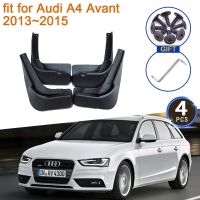 บังโคลนรถสำหรับรถ Audi A4 Avant 2013 2014 2015บังโคลนล้อหลังป้องกันแผ่นกันกระเซ็นที่บังโคลน4ชิ้นอุปกรณ์เสริมในรถยนต์