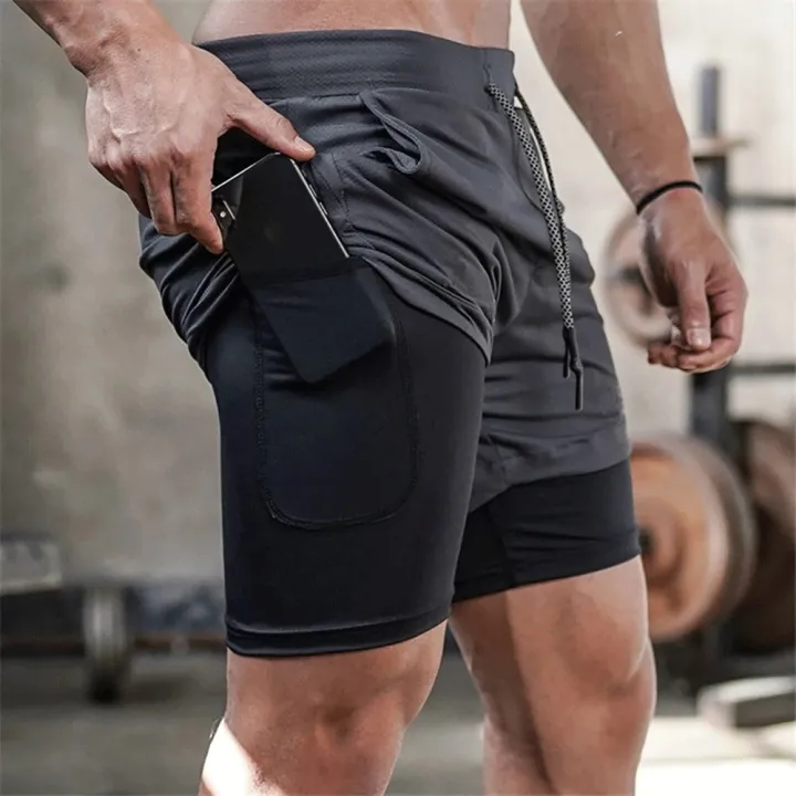 2 in 1 running shorts mens Clearance