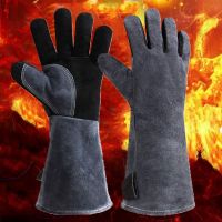 XHLXH Insulated Cotton For Men And Women Forge Grill Flame Retardant BBQ Glove Long Sleeve Welding Gloves Safety Glove