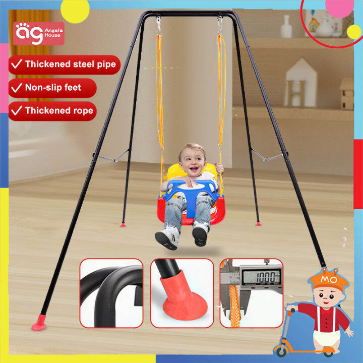 Hanging Baby Swing With Safety Belt Fence Colorful Comfortable Swing