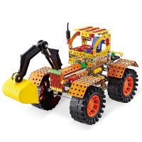 712Pcs 3D DIY Mechanical Dump Truck Puzzle Model Building Kit Metal Assembly Jigsaw Toy Gift For Home Decor