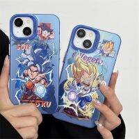 คลังสินค้าพร้อมใหม่เคสโทรศัพท์การ์ตูน Goku และ Vegeta สำหรับ iPhone 15 14 13 12อัลตร้าโปรแมกซ์สะดวกสบายป้องกันลายนิ้วมือนุ่มขอบ TPU ป้องกันฝาหลัง