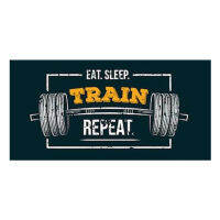 New Novelty Eat Sleep Train Repeat Gym Towel Funny Motivational Quote Fitness Sports Bathroom Towel Adult Grunge Bodybuild Gifts