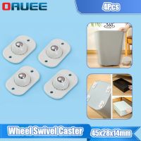 4PCS Universal Pulley Paste Type Adhesive Storage Box Pulley Can Self adhesive Pulley Home No Noise No Scratches Box