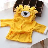 ✼ Newborn Baby Animal Bathrobe 2022 Autumn Winter New Toddler Baby Cute Cartoon Hooded Bathrobe For Kids Absorbent Bath Towel 0-5Y