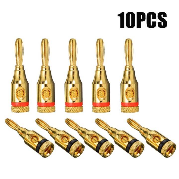 10PCS Banana Plugs Musical Audio Speaker Cable Wire Cable Pin Connector