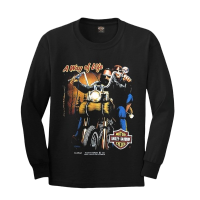 เสื้อยืดแขนยาวharley davidsonผ้านุ่มคอฟิตไม่มีข้างcotton100%ไซส์MLมีมากกว่า40แบบ