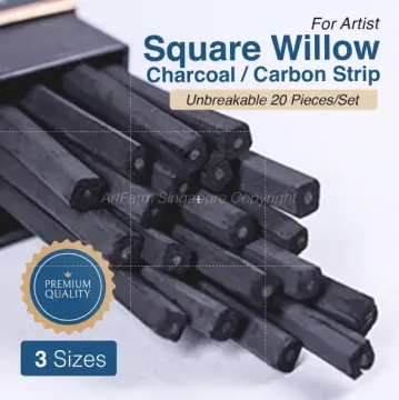 25x Vine Charcoal Pencils Drawing Sketching Willow Charcoal Sticks