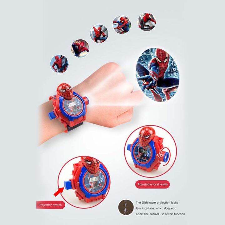 3d-cartoon-projector-watch-24-image-gift-projection-cartoon-pattern-นาฬิกาเด็กดิจิตอล-led-แสดงผล-นาฬิกาสำหรับเด็ก