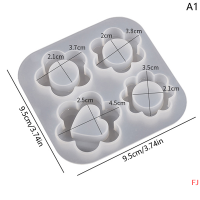 ?FJ? แม่พิมพ์ซิลิโคนจี้คริสตัลรูปหยดน้ำเจลทรายไหลแบบ DIY จี้รูปหัวใจบดจี้ดอกไม้กลวง