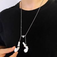 【DT】hot！ Punk Anti-loss Headphone Necklace Astronaut Star Pendant Chain Choker Jewelry Accessories