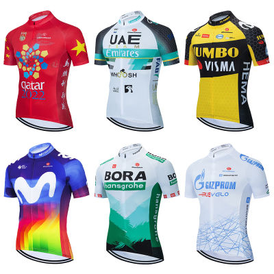 เสื้อผ้าสำหรับปั่นจักรยานทัวร์เดอร์ฝรั่งเศส,เสื้อคอกลมเสื้อแขนสั้นระบายอากาศเสื้อป้องกันแสงแดดจักรยานเสือหมอบ2021
