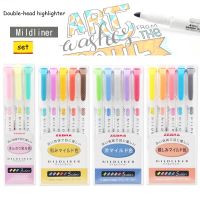 ZEBRA Mildliner Pastel Marker หัวปากกาคู่ Highlighter ญี่ปุ่น Pastel คู่มือห้าสี