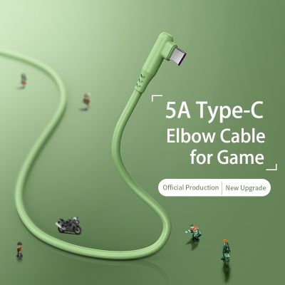Elbow Cable for Game 5A Fast Charging Usb Type C Cable for Xiaomi Redmi Huawei Mobile Phone Accessories Charger USB C Cable Wall Chargers