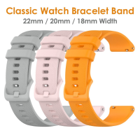 18mm 20mm 22mm Soft Silicone Watchband Strap for Samsung Galaxy Watch 42mm 46mm Garmin Vivoactive 4s/ 3/ 4 Asus Zenwatch 2 Bands