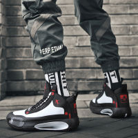 Basketball Shoes for Men Lace-Up High Top Sneakers Mens Retro Basketball Shoes Breathable Trend Men Sneakers Walking Shoes