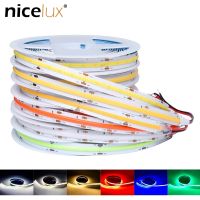 DC12V 24V COB LED Strip Lights 8mm 480 leds High Density Flexible Tape Light Linear Dimmable Ribbon Warm Nature Cool White RA90