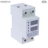 [HAOWEILAI] 1ชิ้นสามารถปรับแรงดันไฟฟ้าได้ภายใต้แรงดันไฟฟ้ารีเลย์63A 40A 220V การป้องกันกระแสเกินจอแสดงผลดิจิตอล