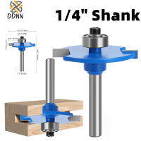 ดอกกัดเซาะร่อง T สำหรับใส่รางแขวนเสื้อ/ชั้นแขวนสินค้า ขนาดแกน 1/4 Shank T-Sloting Biscuit Joint Slot Cutter Jointing Slotting Router Bit**ใช้กับทริมเมอร์