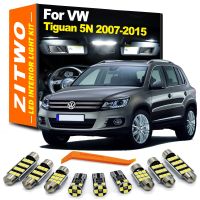 ZITWO 14ชิ้นแสงโดมส่องแผนที่ LED ภายในชุดสำหรับ VW Volkswagen Tiguan 5N 2007 2008 2009 2010 2011 2012 2013 2014อุปกรณ์2015