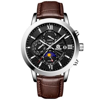 ⌚นาฬิกาข้อมือผู้ชายหนังแฟชั่นสำหรับผู้ชาย,ใหม่นาฬิกาข้อมือนาฬิกาข้อมือเล่นกีฬากลไกอัตโนมัติแบรนด์หรูนาฬิกาชาย Relogio Masculino 2023