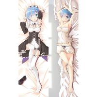 Ready Stock Re:Life In A Different World From Zero Dakimakura ปลอกหมอนลายอะนิเมะ Otaku Hugging Body Emilia Rem ขนาด 150x50ซม.สําหรับตกแต่งบ้านโซฟาเตียงนอน