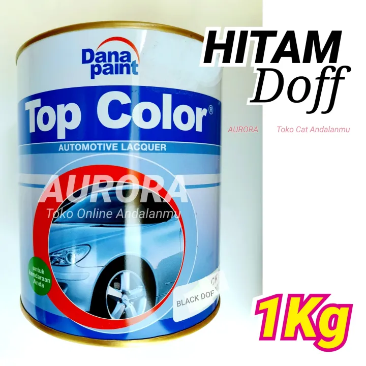 Cat Hitam Dop 1Kg Top Color Black Dof Doff Dov 1 Kilo 1Liter 1Kilo