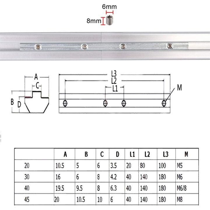 5pcs-lot-3030-line-straight-connector-180mm-m6-t-slot-8mm-flat-plate-bracket-4-holes-with-screws-for-3030-3060-aluminum-profile
