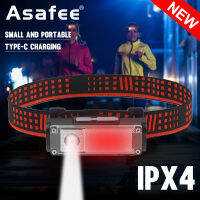 Asafee 300-400LM T125 super bright portable small headlight headlight XPE+14*LED can be fixed focus push switch Use18650 battery 4 gear IPX4 waterproof