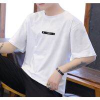 2022 new short-sleeved T-shirt mens Hong Kong style trend loose bottoming shirt youth plus size printing upper clothes