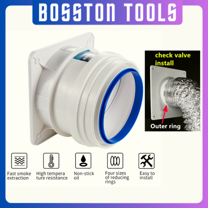 150200mm PVC Exhaust Fan Check Valve Round Pipe Backdraft Damper 75