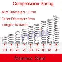 50ชิ้น/ล็อต1.0 * * * * * * * * 9 10-50ขนาดเล็ก Coil สปริง,สแตนเลส Springs,ขนาดเล็กการบีบอัดจุดฤดูใบไม้ผลิสำหรับ3D เครื่องพิมพ์