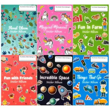 Sticker Collecting Album Reusable Sticker Book 40 Sheets A4/A5 PU Leather  Cover for Scrapbook 