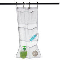 BEST 6 Pocket Bathroom Tub Shower Hanging Mesh Organizer Caddy Storage 63*36cm