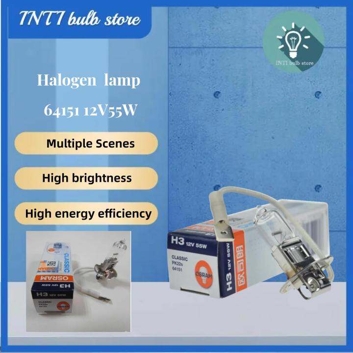 64151 12V55W for OSRAM Halogen Lamp H3 automotive bulb PK22s tungsten